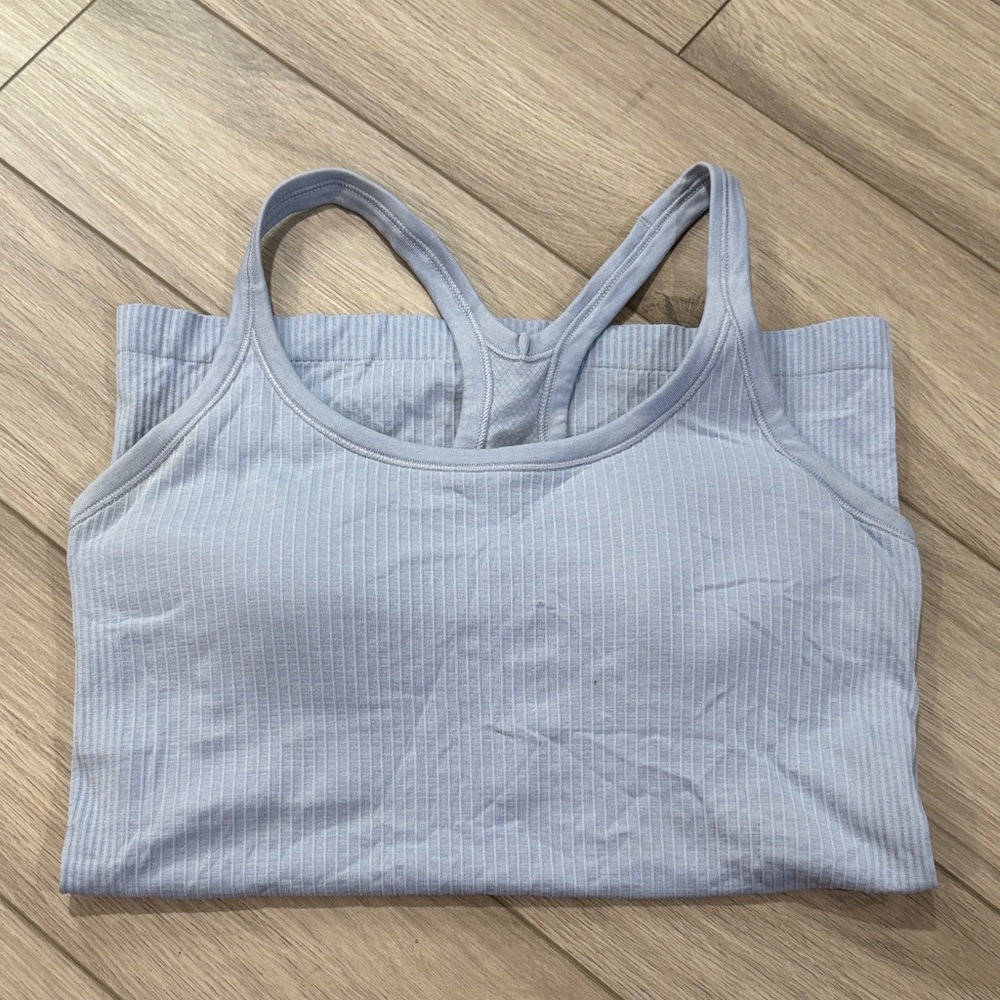 Lululemon Sky Blue Ribbed Tank